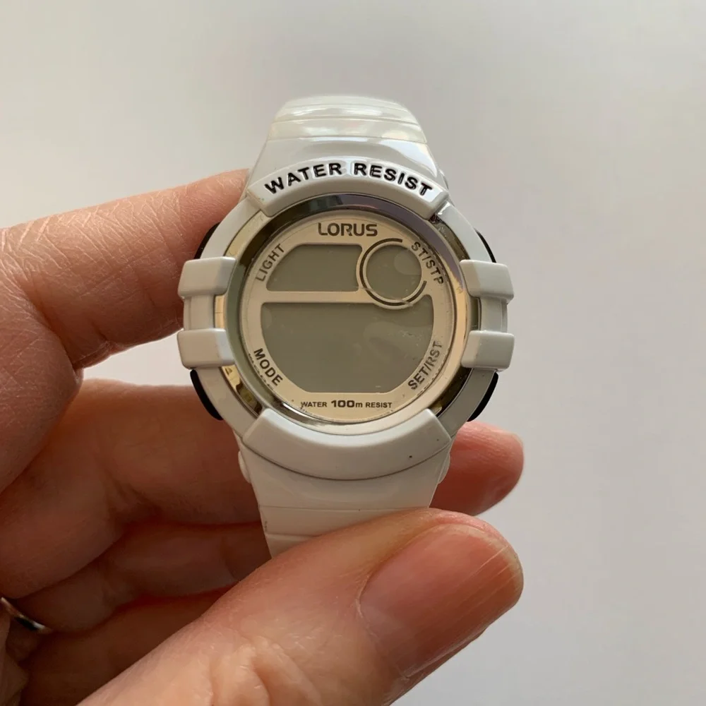 White Digital Sports Watch
